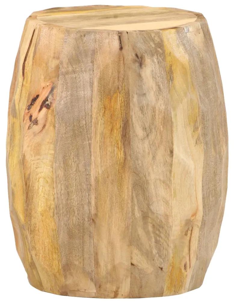 Stolička v tvare bubna masívne mangovníkové drevo