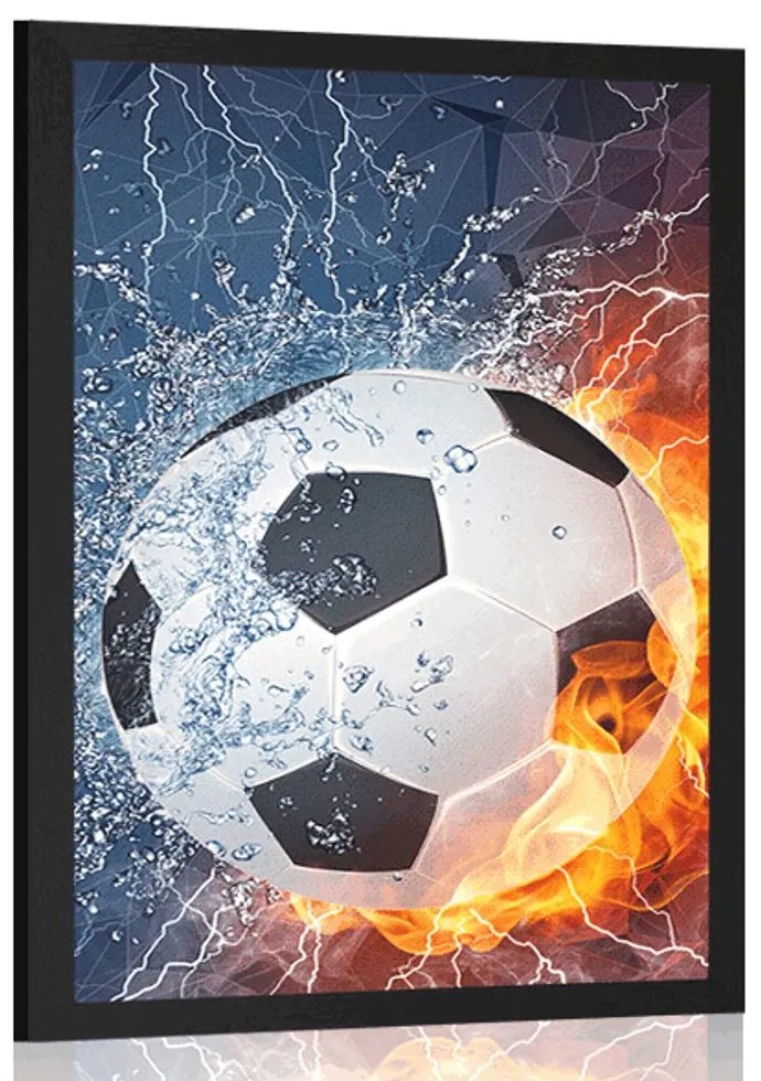 Plagát futbalová lopta