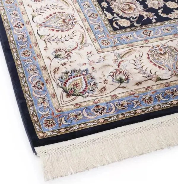 Koberec Anatolia Silk 66524 – modrý obdĺžnik s orientálnym vzorom Rozmer: 80x150 cm
