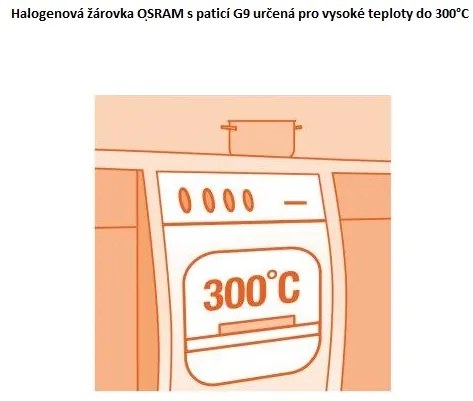 OSRAM CAPSULE HALOPIN OVEN 25W/G9/230V/260Lm