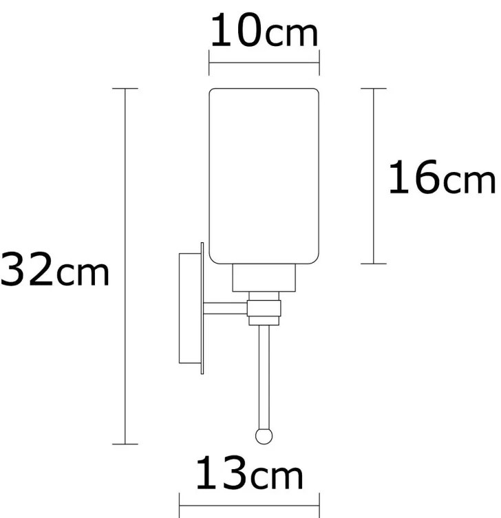 Nástenná lampa Balcova I strieborná