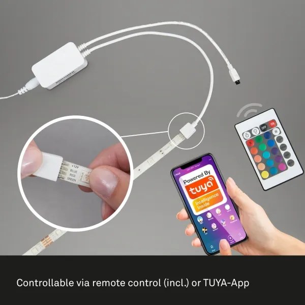 Brilo - LED RGBW Stmievateľný pásik 6,5m LED/18W/230V Wi-Fi Tuya + DO