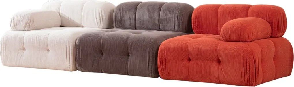 Modulová pohovka Doblo I 315 cm bílá/šedá/červená