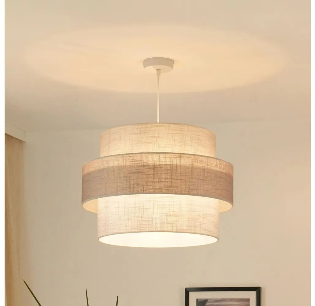 Brilagi - Luster na lanku DOVER SPACE 1xE27/15W/230V pr. 50 cm šedá/krémová