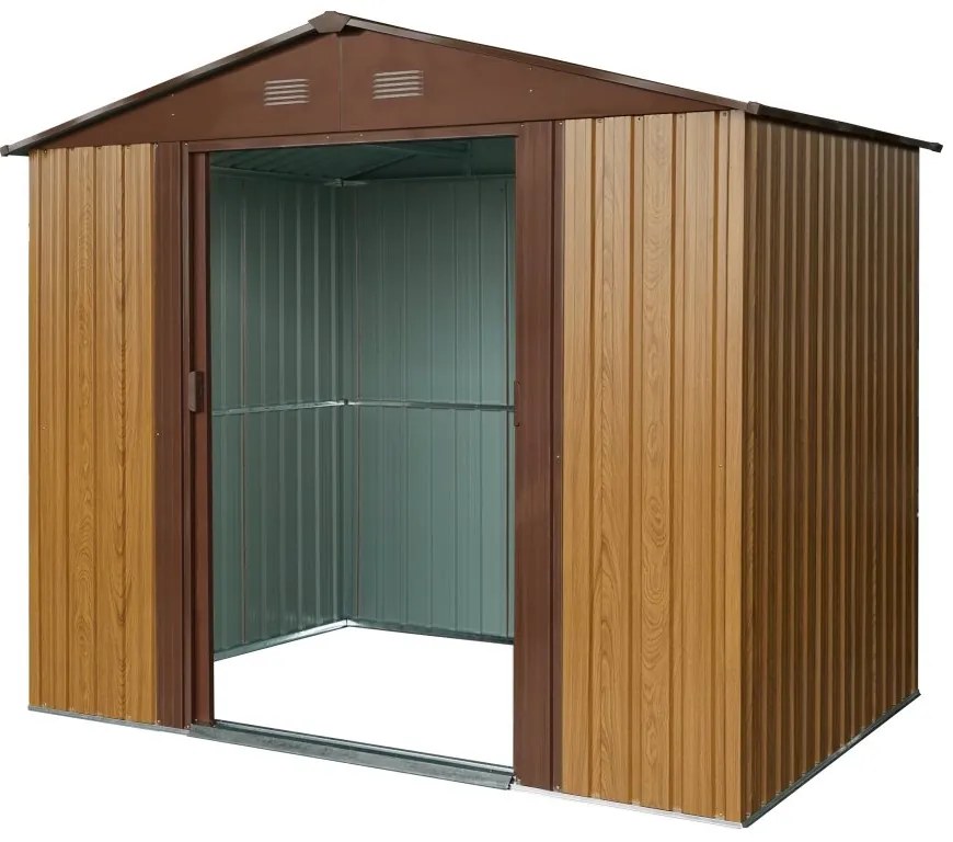 Záhradný domček BestBerg ZDB-4D / 4,1 m² / 236 x 174 x 206 cm / červené drevo / hnedá