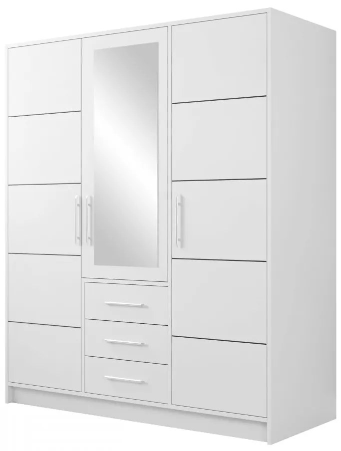 Šatníková skriňa Lenona D3 (grafit) (so zrkadlom). Vlastná spoľahlivá doprava až k Vám domov. 1105769