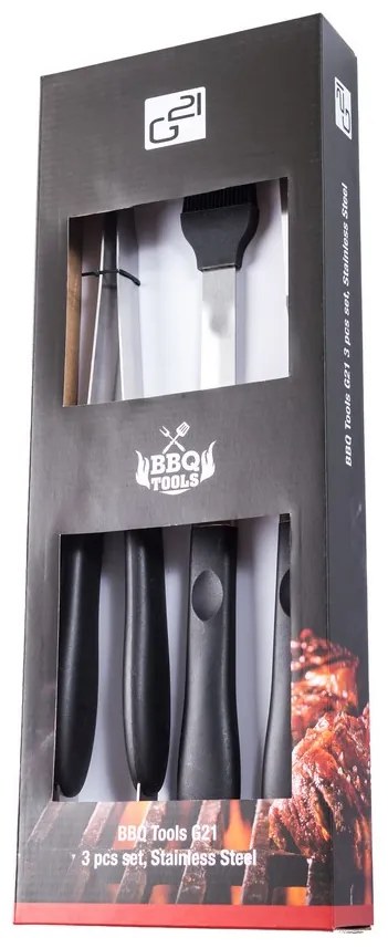 Grilovacie náradie G21 sada 3 ks, nerezové 635404