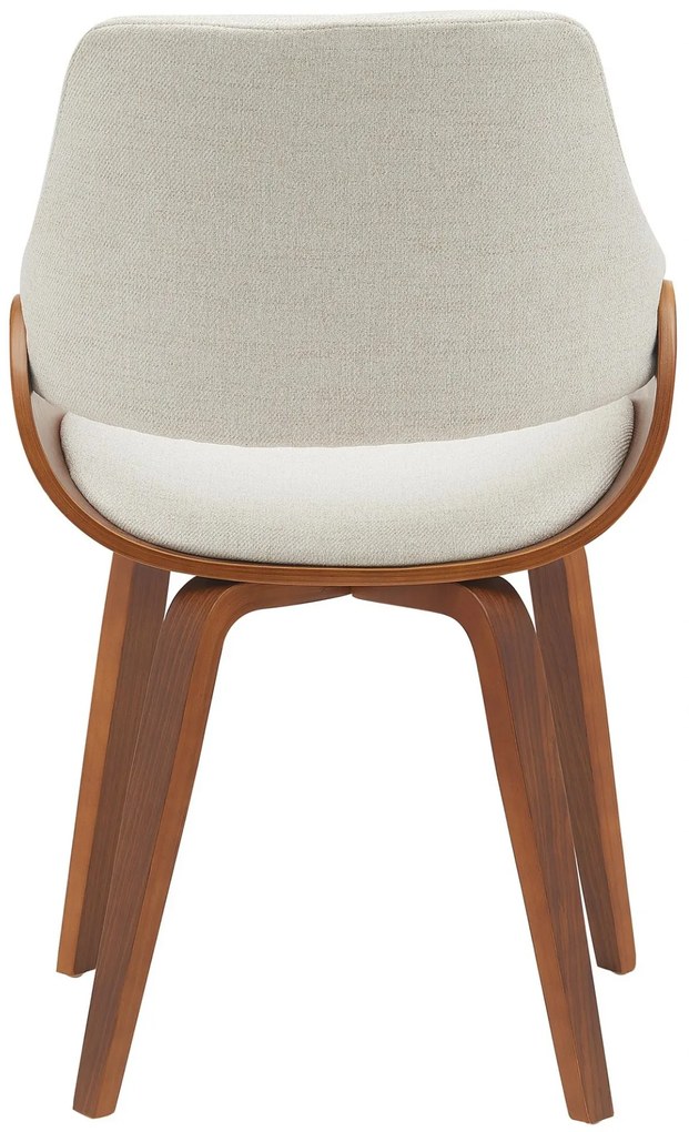 Jedálenská stolička Vangale - látka - Orech / Krémová