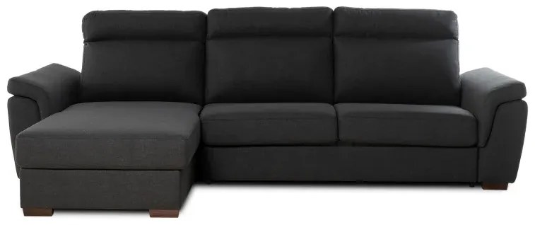 Rohová sedacia súprava na každodenné spanie AZZURRA br. FIORELLO s rozkladom, Ľavá, 140, tm. šedá (jazz 22 graphite)