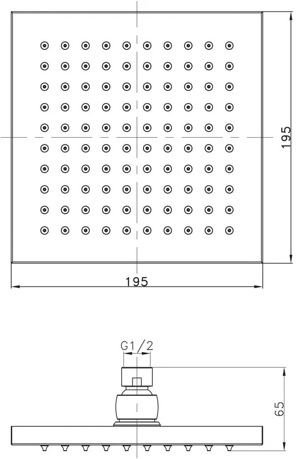 Mosadzná hlavová sprcha v zlatej farbe – Sapho