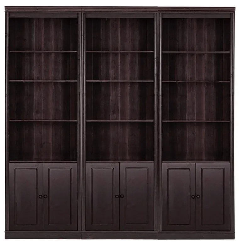 Hnedá knižnica z borovicového dreva 222x223 cm Anita – Støraa