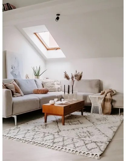 Dywany Łuszczów, Kusový koberec Berber Fez G0535 cream and brown, 180x270, béžová, obývacia izba