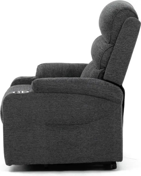 Polohovacie kreslo sivé, elektrické TV-S8348 GREY2
