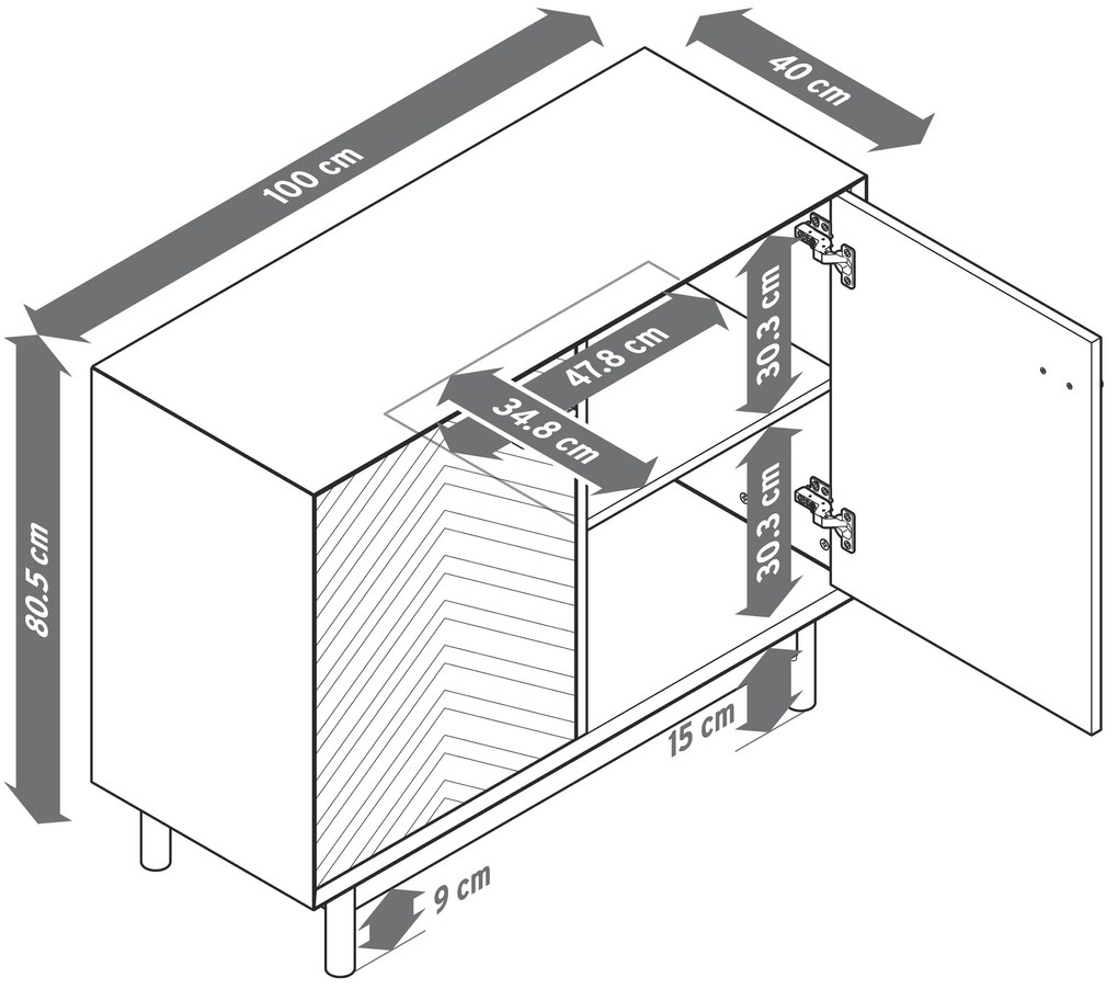 Skrinka z jaseňového dreva s ozdobnými dvierkami