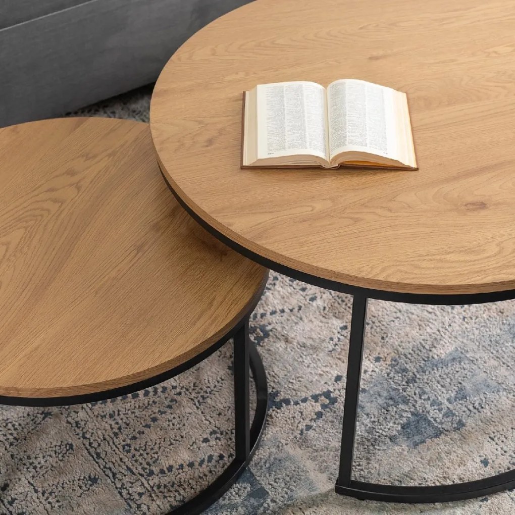 PROXIMA.store - Set konferenčných stolíkov DELIA VEĽKOSŤ: MAXI