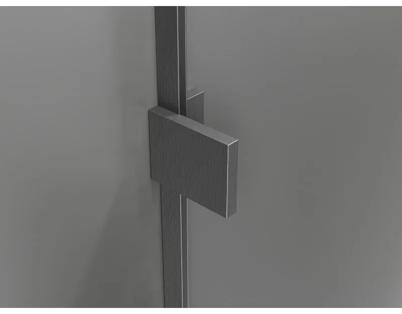 Mexen Lunar T, sklápací sprchový kút ľavý 120 x 80 cm, 8mm číre sklo, profil grafit brúsený, 834T-120-080-66-00-L