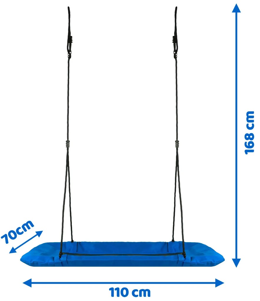 Neo-Sport Hojdačka Čapí hnízdo Obdĺžniková hojdačka Swingo2 110 x 70 cm