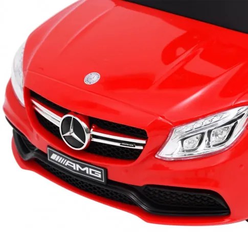 vidaXL Odrážacie auto Mercedes-Benz C63 červené-