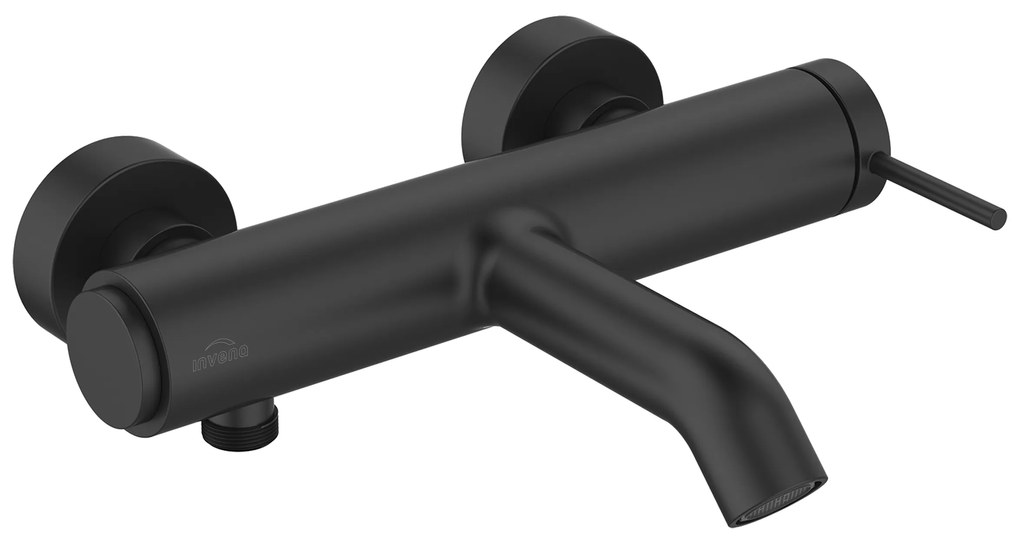 Invena Kalitea, nástenná vaňová batéria 150mm, čierna matná, INV-BW-72-004-V