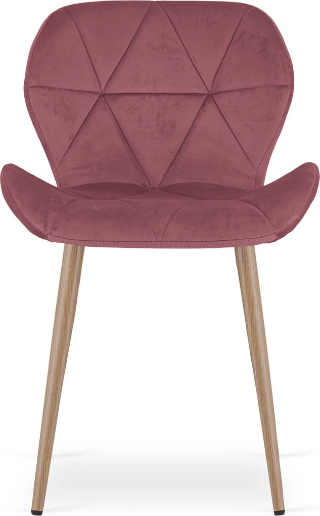 Jedálenská stolička MANGO VELVET, tmavoružová