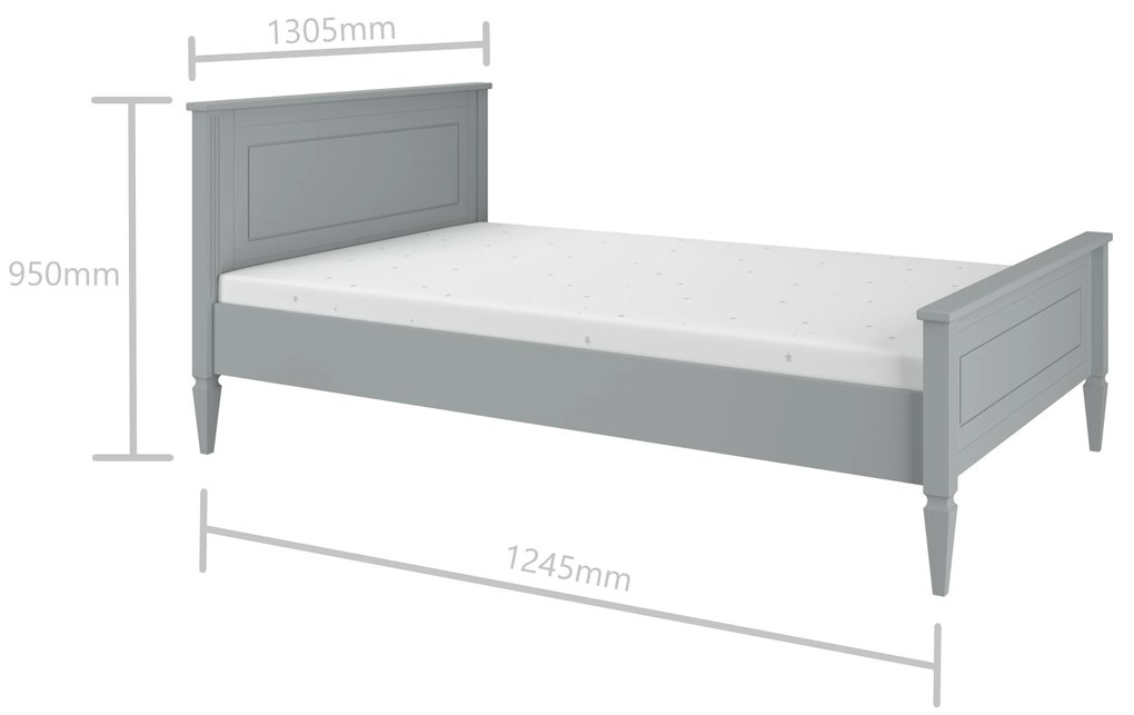 Posteľ Ines neutral grey 120 x 200 cm
