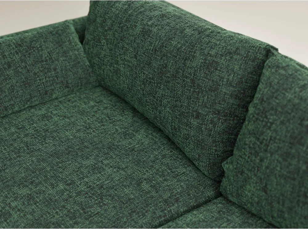 Tmavozelená ženilková rozkladacia/s úložným priestorom rohová pohovka (pravý roh/s leňoškou) Leon – Maison de Rêve