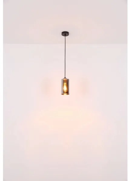 Globo 21002H - Luster na lanku OLLY 1xE27/25W/230V pr. 11 cm čierna