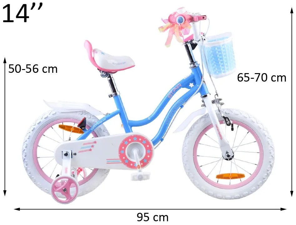 Detský bicykel STAR GIRL 14 RoyalBaby RB14G-1 - modrý