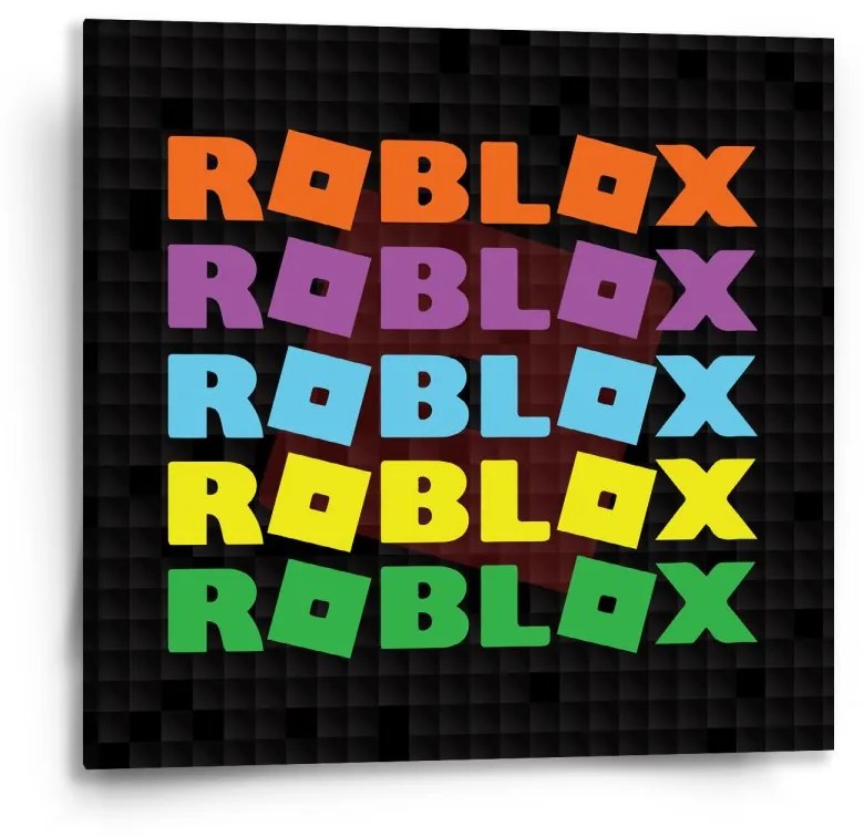 Sablio Obraz ROBLOX Barevný text - 50x50 cm