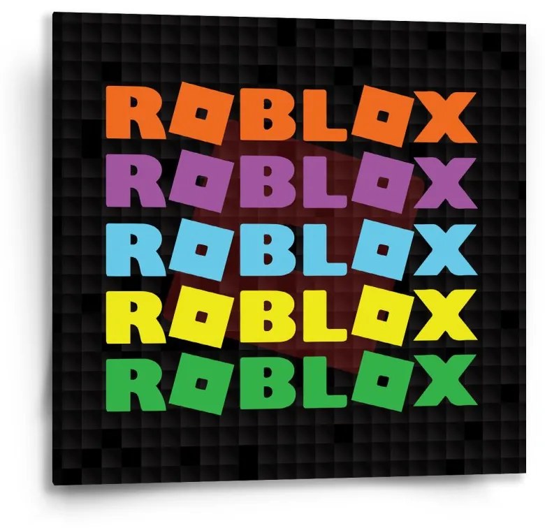 Sablio Obraz ROBLOX Farebný text - 50x50 cm