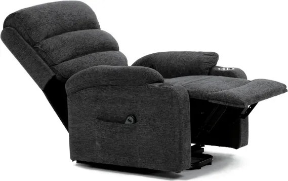 Polohovacie kreslo sivé, elektrické TV-S8348 GREY2