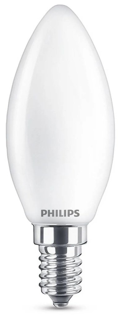Philips sviečková LED E14 B35 4,3 W 827 opál