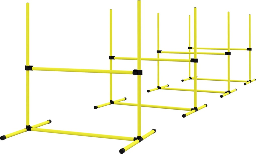 PawHut Agility Set pre psov – 4-dielna agility súprava pre tréning psov s 4 nastaviteľnými prekážkami a taškou na prenášanie | Aosom