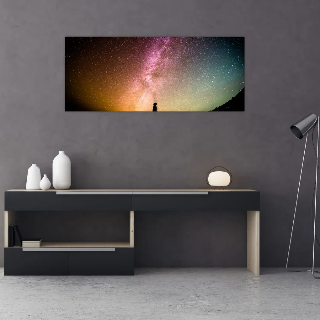 Obraz - obloha plná hviezd (120x50 cm)
