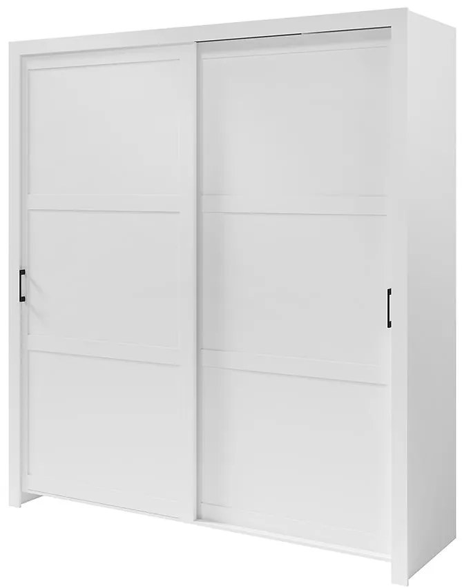 Skriňa Frama 185 biela rukoväť čierna