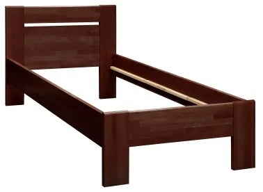 Jednolôžková posteľ AMBER 90x200 cm tmavý orech