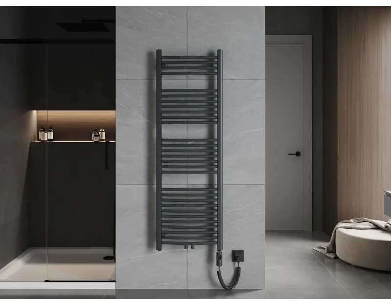 Mexen Ares, elektrické vykurovacie teleso 1500x500 mm + vykurovacia tyč 600 W, antracitová, W102-1500-500-2600-66