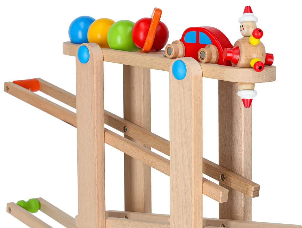 Drevená Montessori guľôčková dráha XXL KIK
