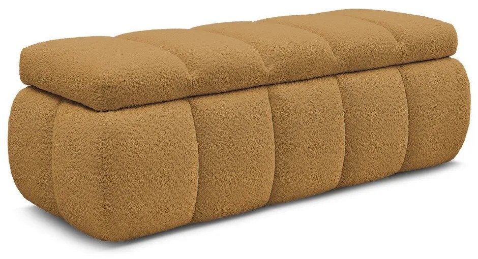 Okrovožltá lavica z textílie buklé – Bobochic Paris