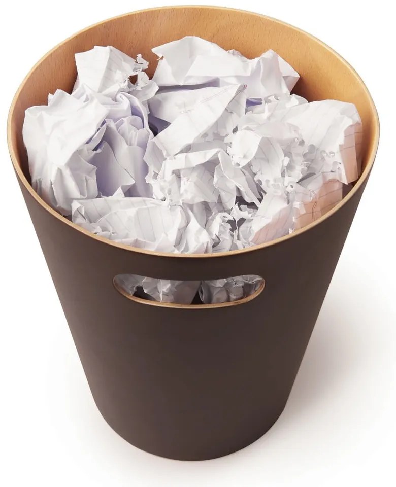 Drevený odpadkový kôš 7,5 l Woodrow – Umbra