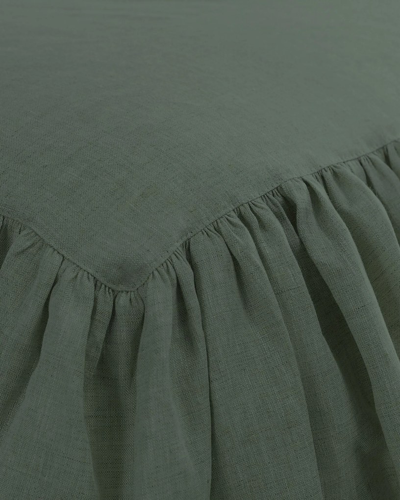 Prehoz Linen Frilly 160 x 210 cm zelený
