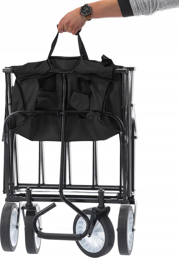 CH Čierny skladací záhradný vozík Loca