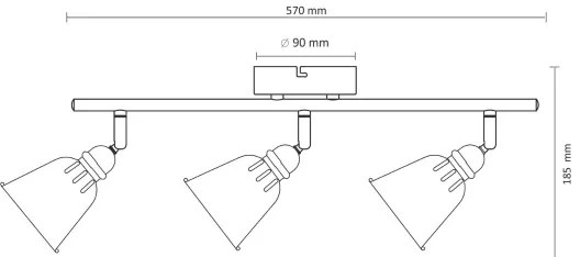 Bodové svietidlo FIONA 3xE14/8W/230V