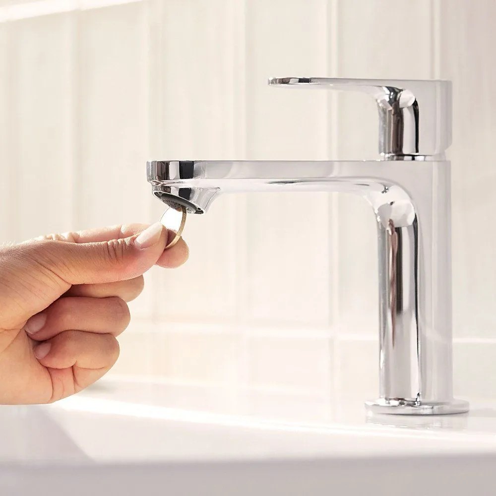 HANSGROHE Rebris S páková umývadlová batéria CoolStart s plastovou odtokovou súpravou s tiahlom, výška výtoku 109 mm, chróm, 72519000