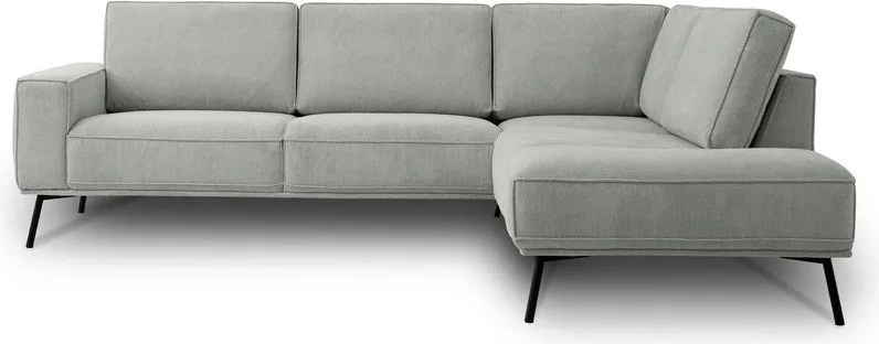 Svetlosivá ženilková rohová pohovka (pravý roh/do L) Amsterdam – Scandic