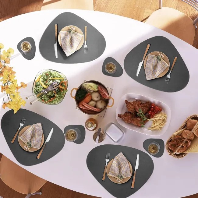 Podložka pod tanier a šálku TRIVAL sivá (4+4 ks)