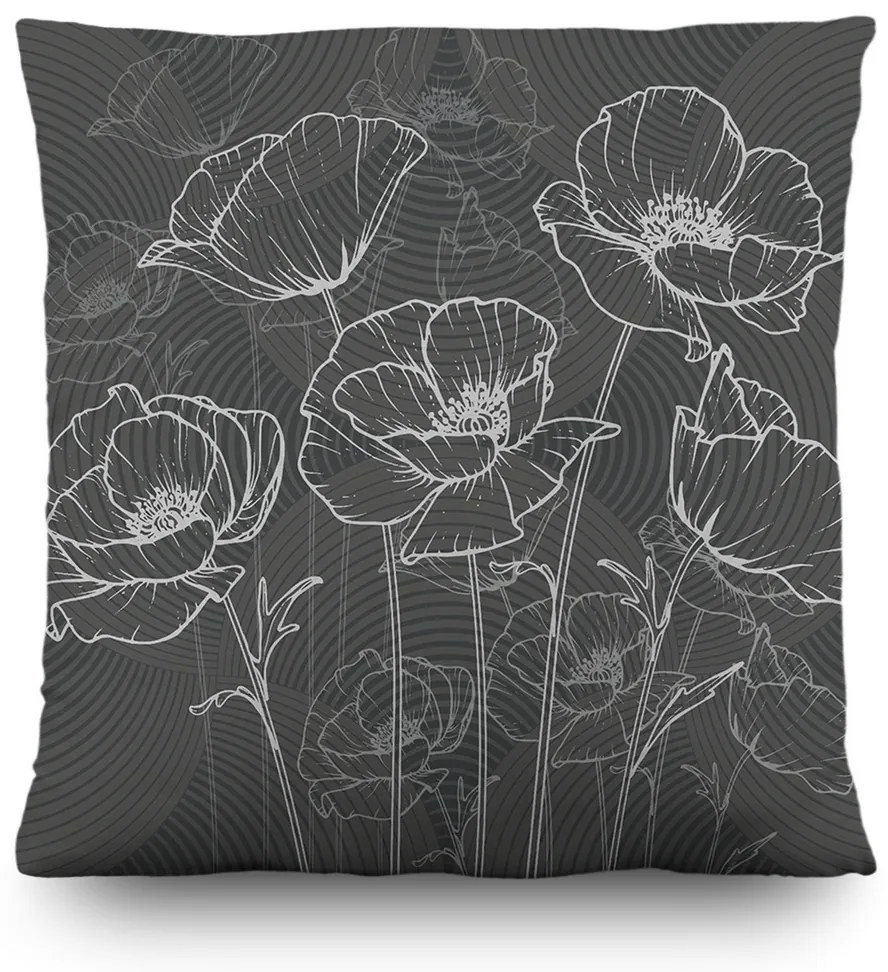 Vankúšik Sivé maky, 45 x 45 cm