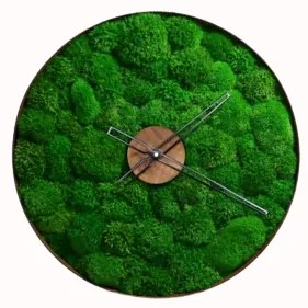 Machové hodiny, hnedý rám Veľkosť: 60 cm