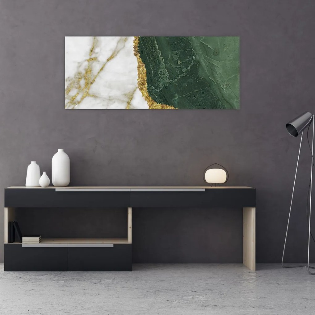 Obraz - Zelený mramor N⁰3 (120x50 cm)