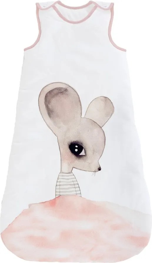 Dojčenský spací vak Tanuki Watercolor Mouse, dĺžka 90 cm